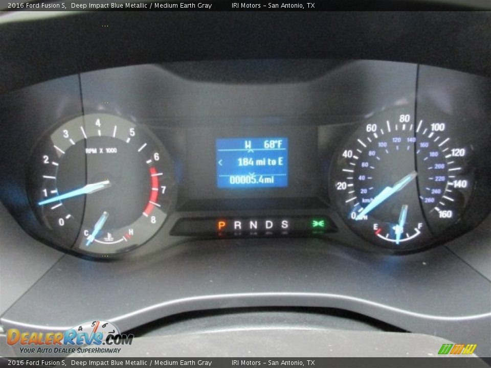 2016 Ford Fusion S Deep Impact Blue Metallic / Medium Earth Gray Photo #21