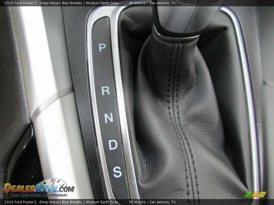 2016 Ford Fusion S Deep Impact Blue Metallic / Medium Earth Gray Photo #23