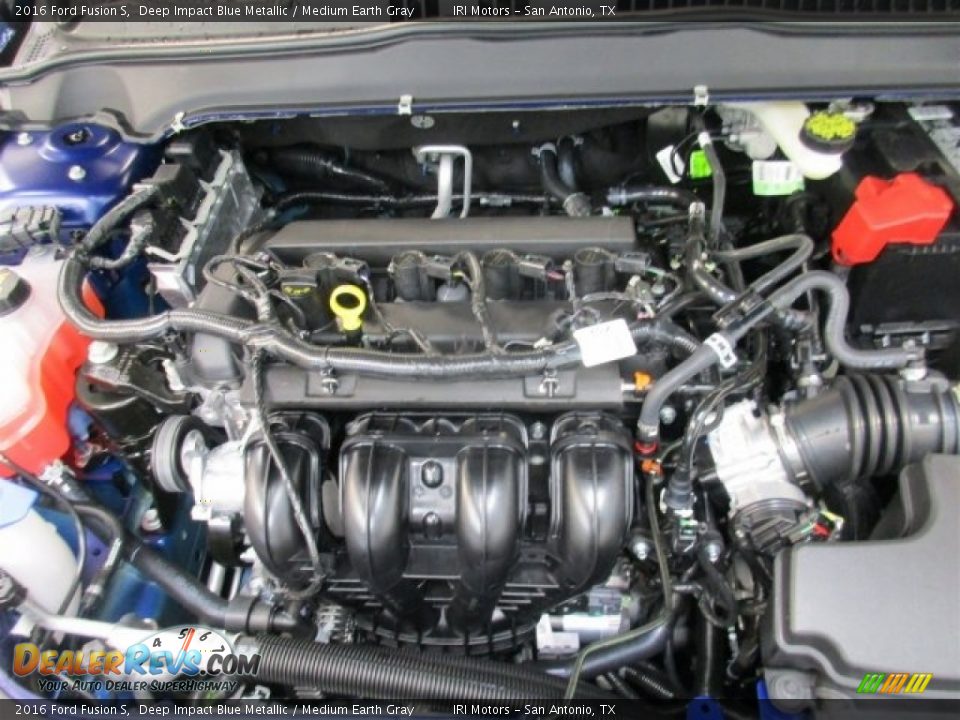 2016 Ford Fusion S Deep Impact Blue Metallic / Medium Earth Gray Photo #26