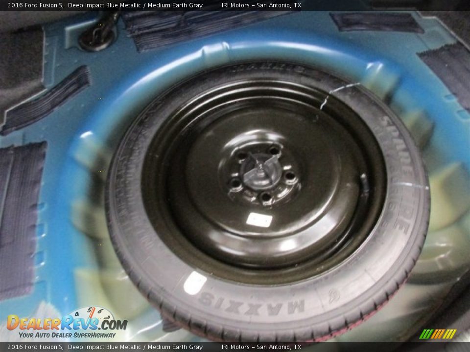 2016 Ford Fusion S Deep Impact Blue Metallic / Medium Earth Gray Photo #28