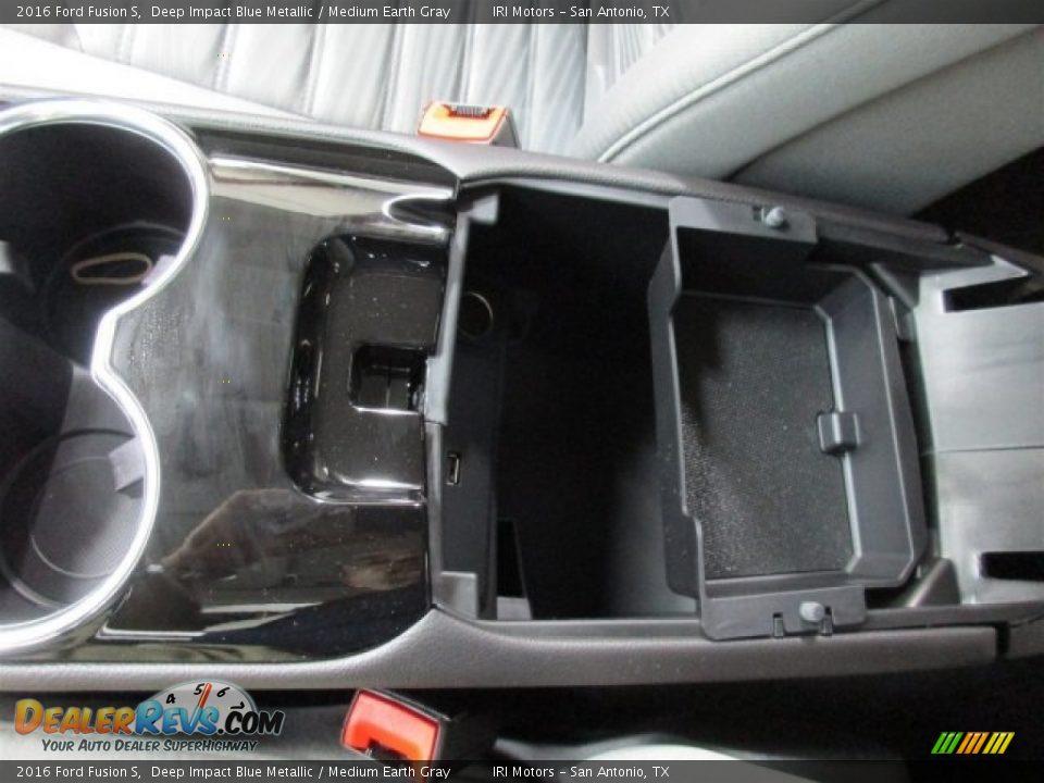 2016 Ford Fusion S Deep Impact Blue Metallic / Medium Earth Gray Photo #33