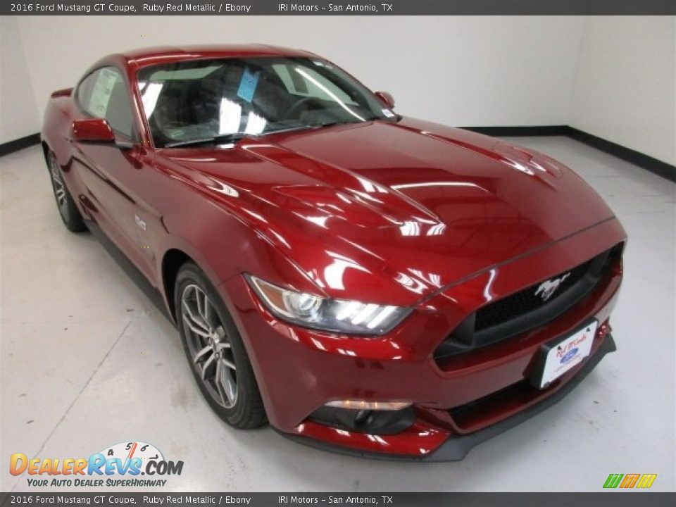 2016 Ford Mustang GT Coupe Ruby Red Metallic / Ebony Photo #2