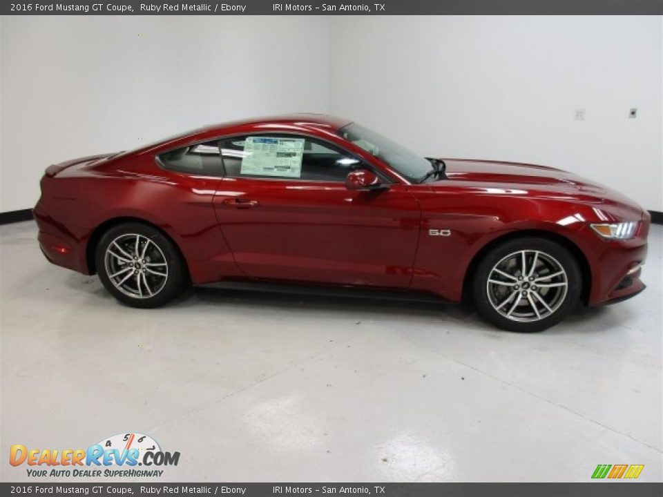 2016 Ford Mustang GT Coupe Ruby Red Metallic / Ebony Photo #12