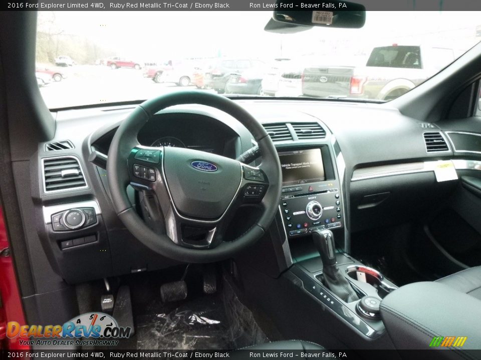Ebony Black Interior - 2016 Ford Explorer Limited 4WD Photo #13