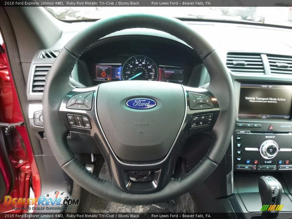2016 Ford Explorer Limited 4WD Steering Wheel Photo #17