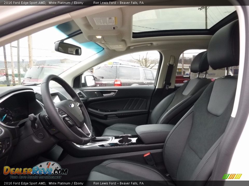 Front Seat of 2016 Ford Edge Sport AWD Photo #10