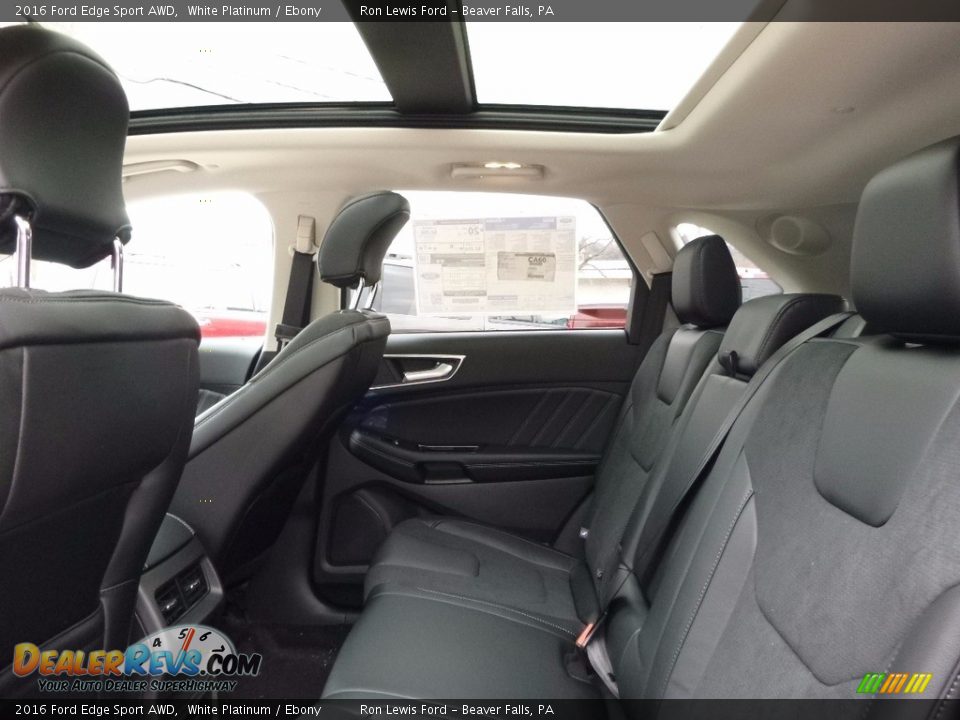 Rear Seat of 2016 Ford Edge Sport AWD Photo #11