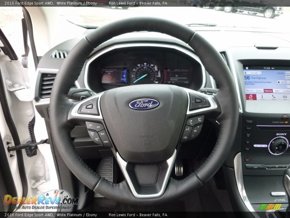 2016 Ford Edge Sport AWD Steering Wheel Photo #17