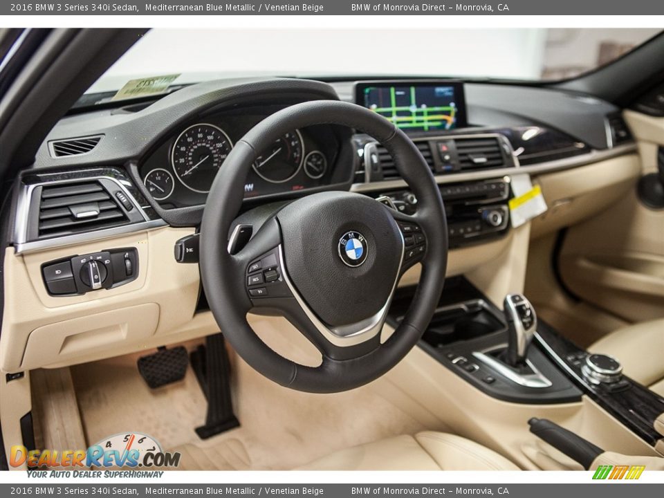 Venetian Beige Interior - 2016 BMW 3 Series 340i Sedan Photo #6