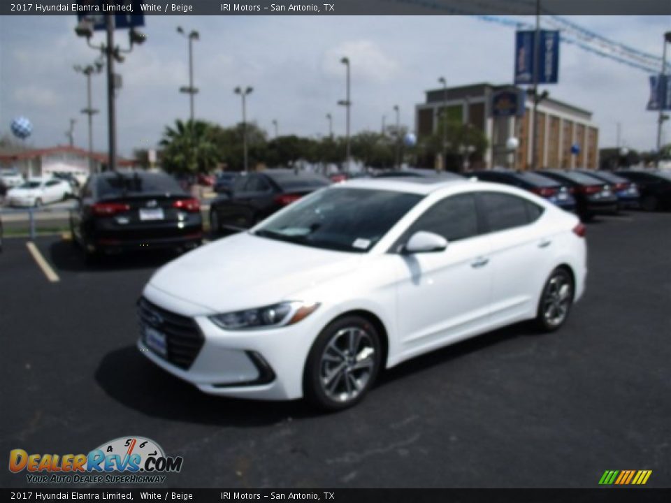 2017 Hyundai Elantra Limited White / Beige Photo #3
