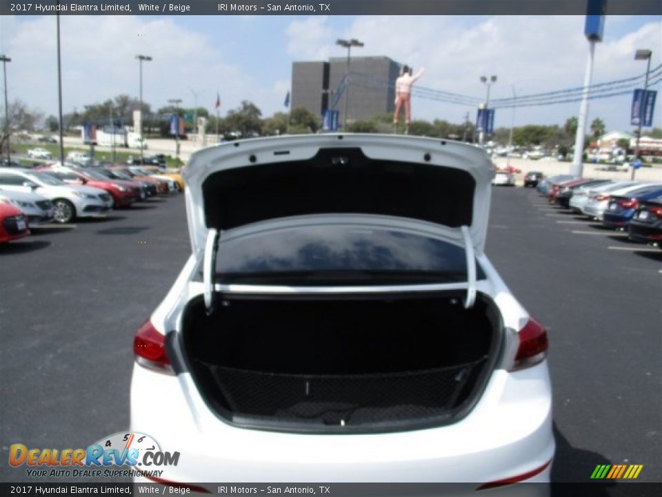 2017 Hyundai Elantra Limited White / Beige Photo #9