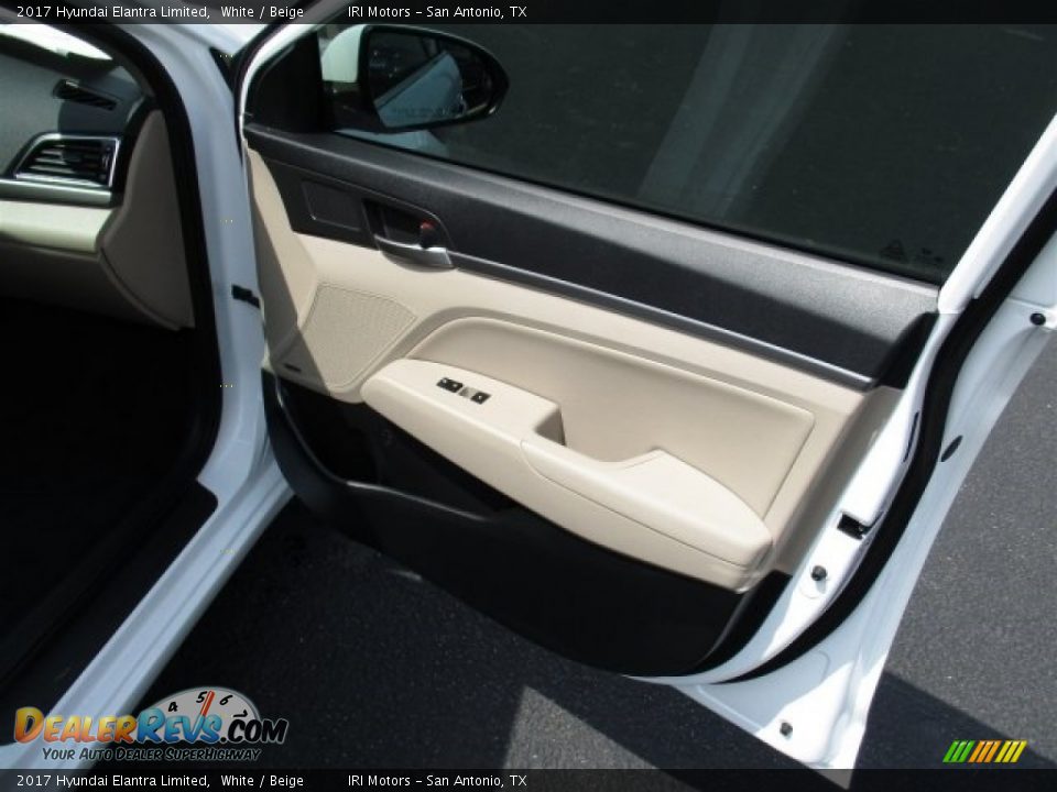 2017 Hyundai Elantra Limited White / Beige Photo #11