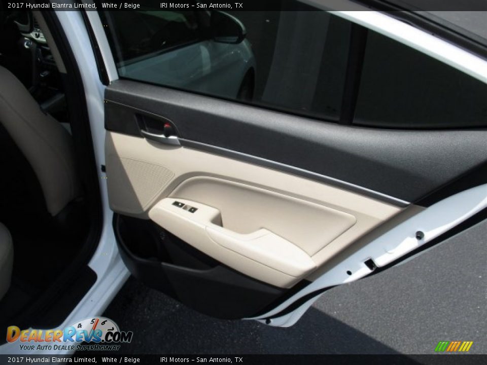 2017 Hyundai Elantra Limited White / Beige Photo #13