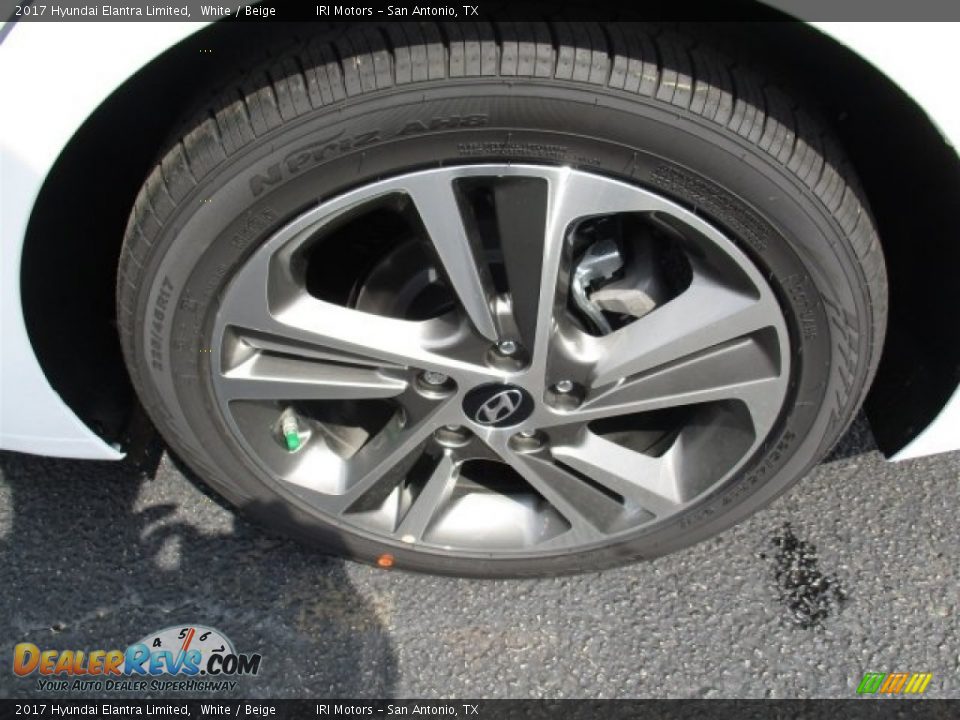 2017 Hyundai Elantra Limited White / Beige Photo #16