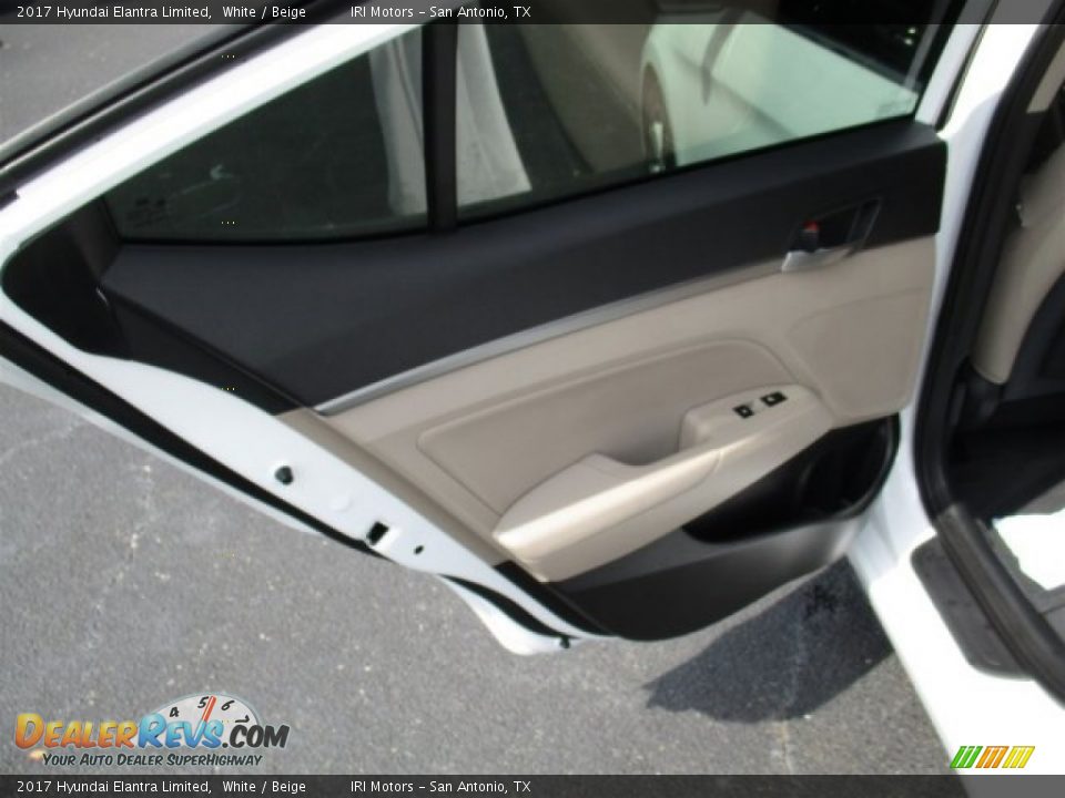 2017 Hyundai Elantra Limited White / Beige Photo #17