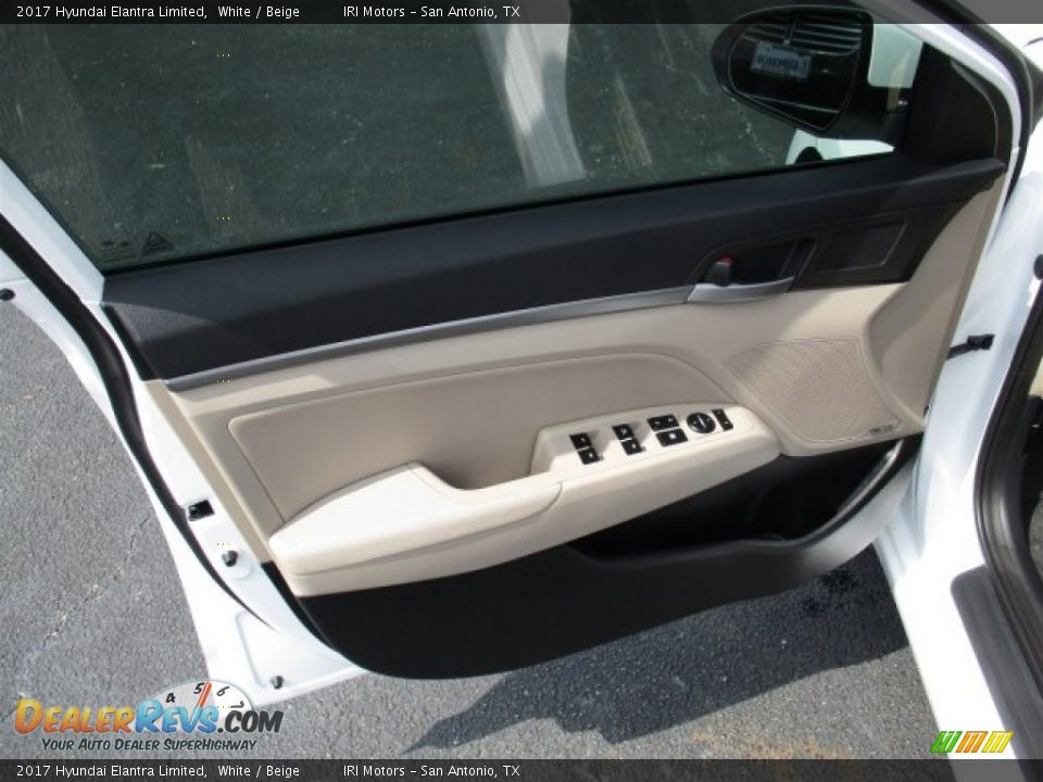 2017 Hyundai Elantra Limited White / Beige Photo #18