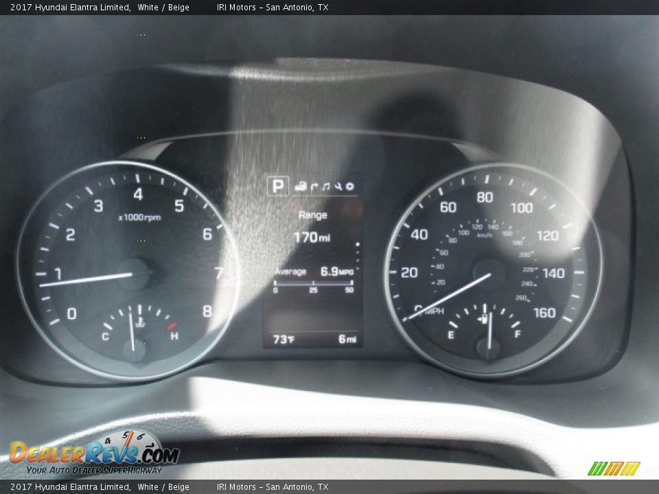 2017 Hyundai Elantra Limited White / Beige Photo #19