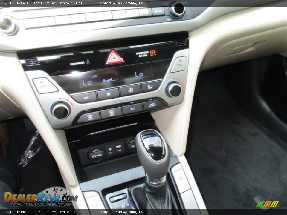 2017 Hyundai Elantra Limited White / Beige Photo #20