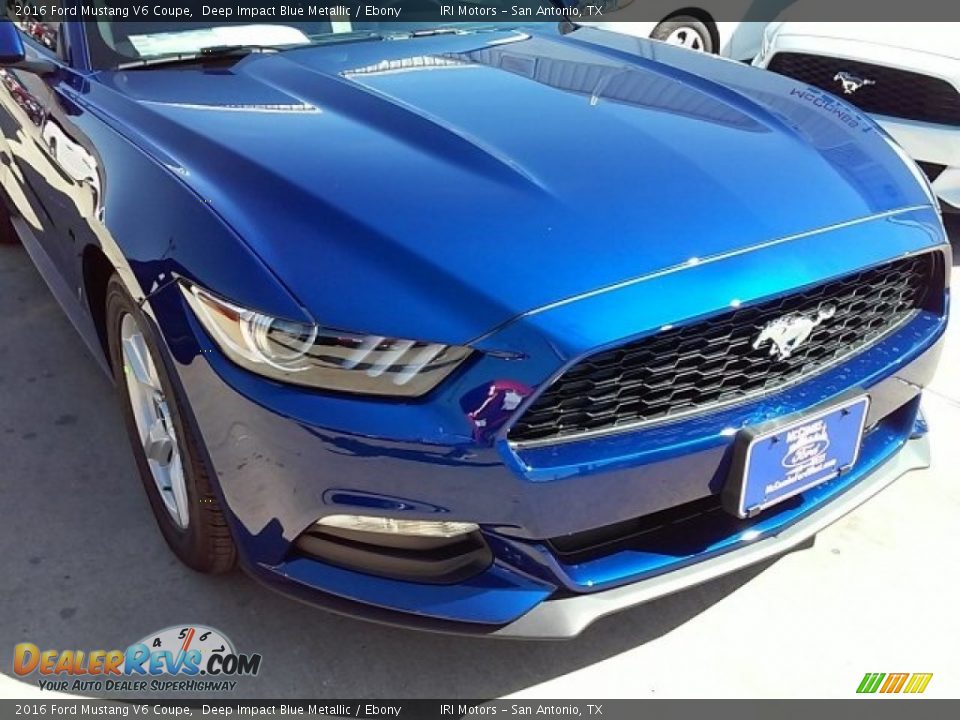 2016 Ford Mustang V6 Coupe Deep Impact Blue Metallic / Ebony Photo #2