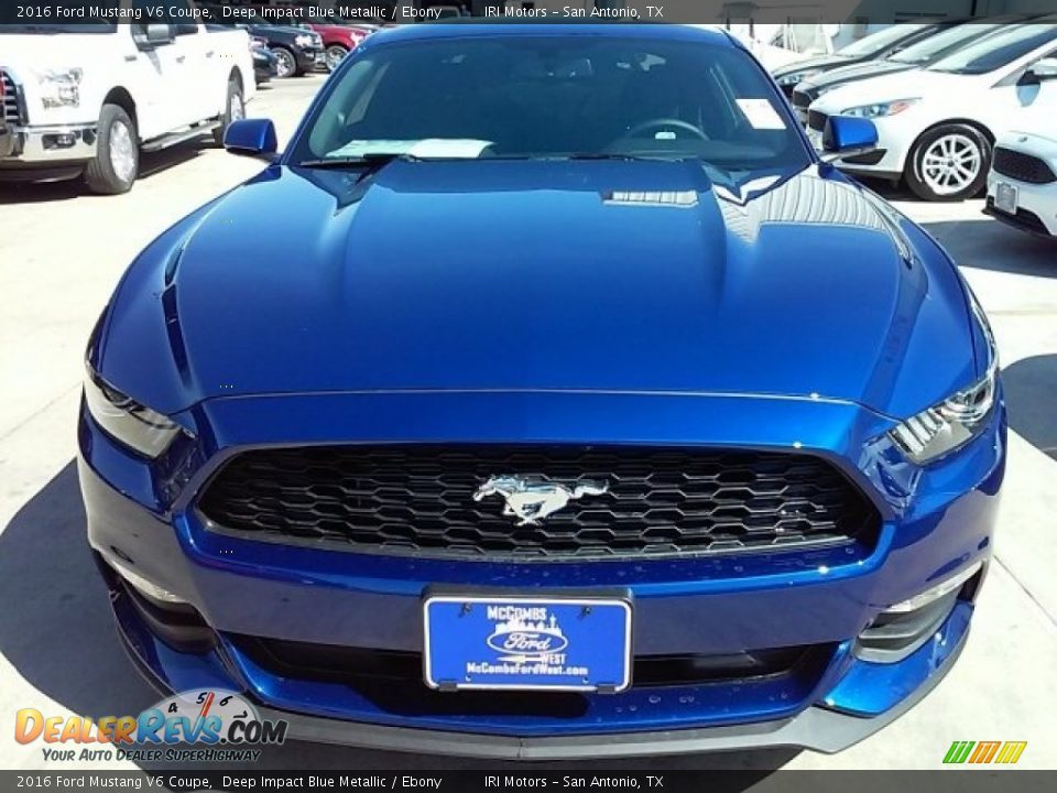 2016 Ford Mustang V6 Coupe Deep Impact Blue Metallic / Ebony Photo #5