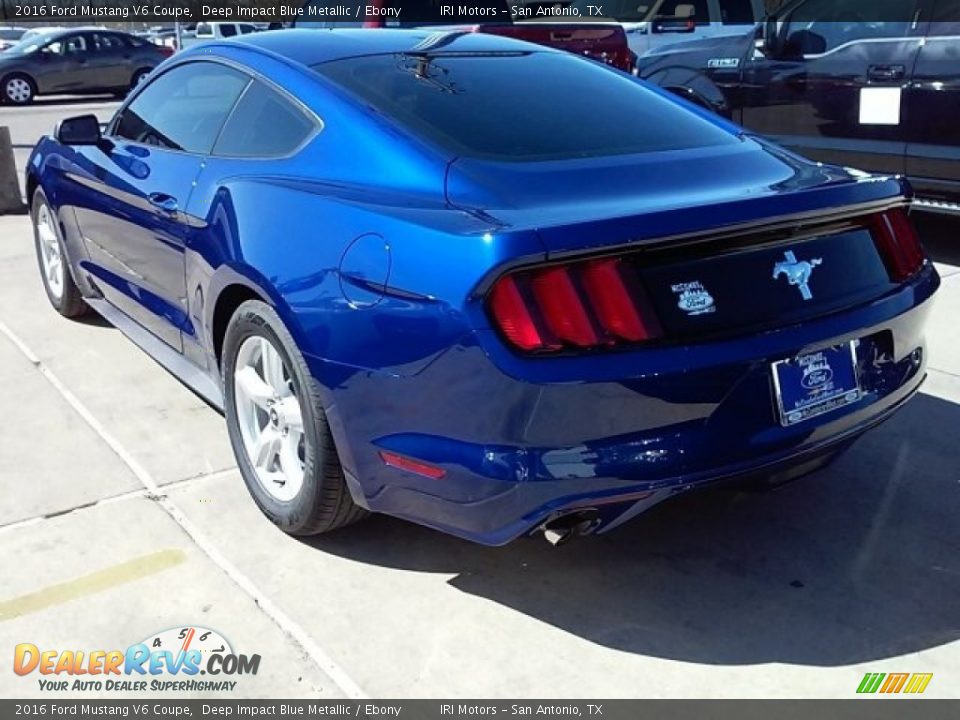 2016 Ford Mustang V6 Coupe Deep Impact Blue Metallic / Ebony Photo #7