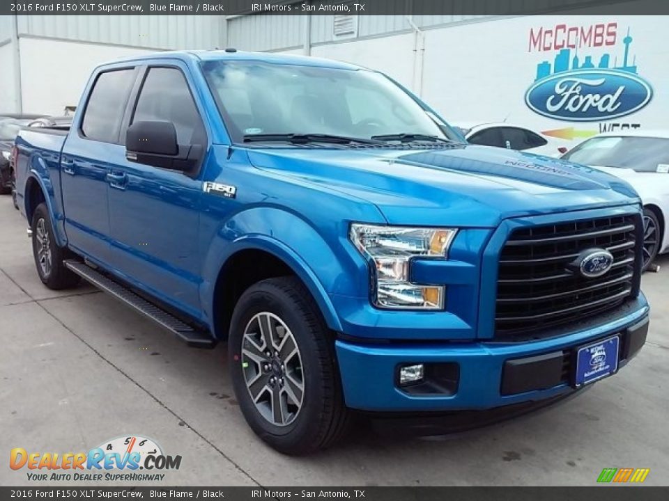 2016 Ford F150 XLT SuperCrew Blue Flame / Black Photo #1