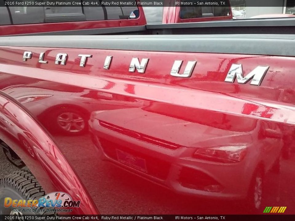 2016 Ford F250 Super Duty Platinum Crew Cab 4x4 Ruby Red Metallic / Platinum Black Photo #12