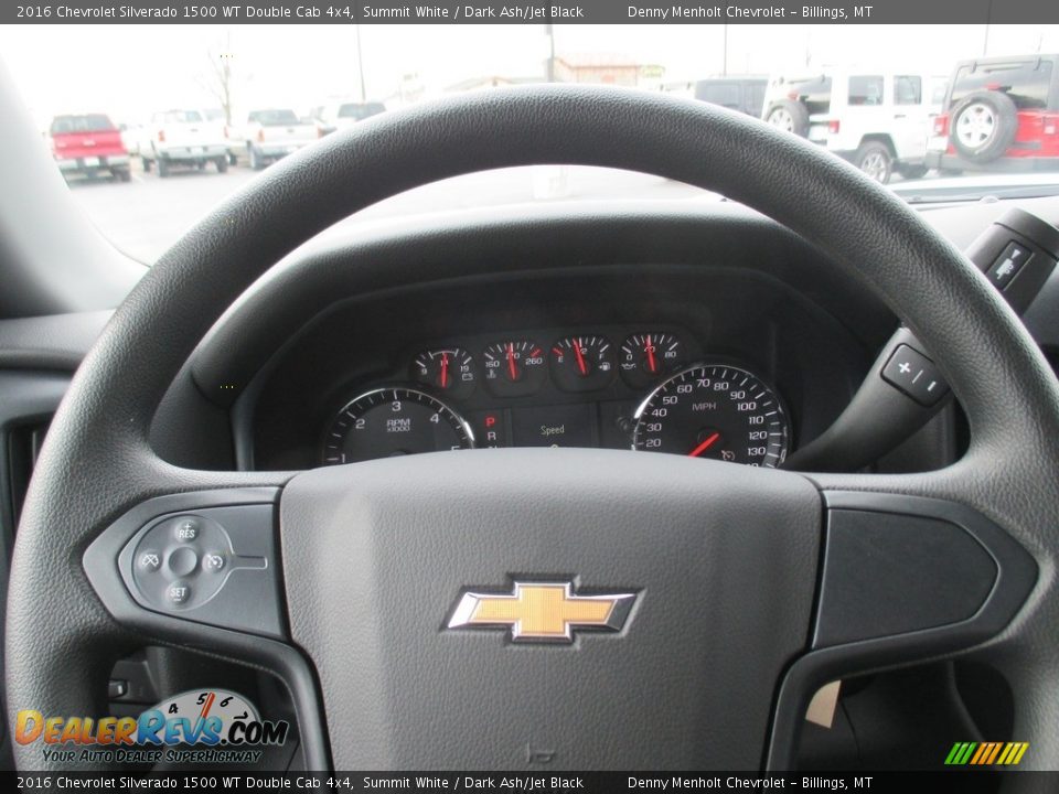 2016 Chevrolet Silverado 1500 WT Double Cab 4x4 Summit White / Dark Ash/Jet Black Photo #15