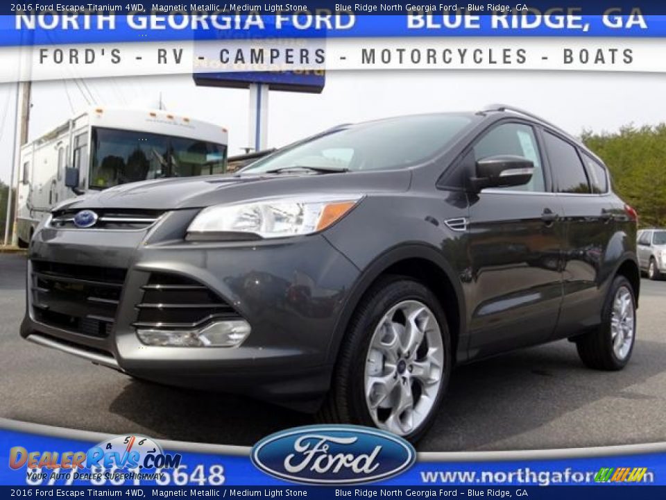 2016 Ford Escape Titanium 4WD Magnetic Metallic / Medium Light Stone Photo #1
