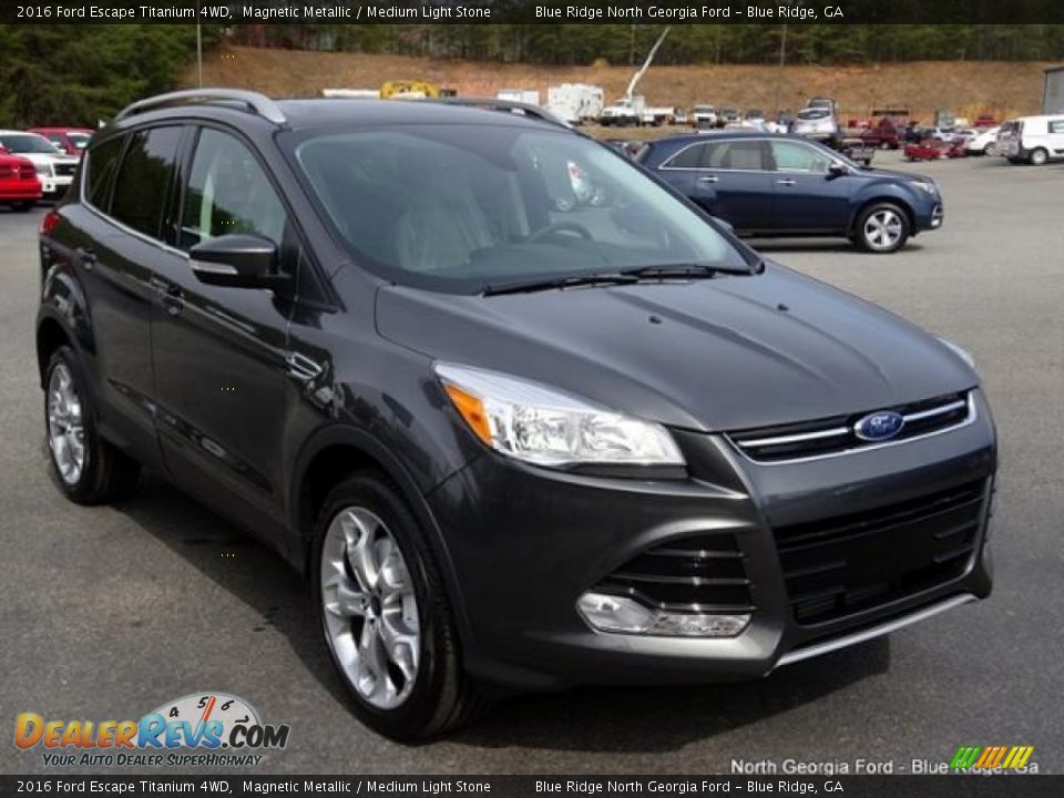 2016 Ford Escape Titanium 4WD Magnetic Metallic / Medium Light Stone Photo #7