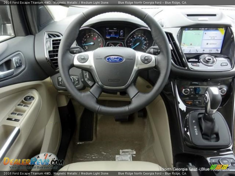 2016 Ford Escape Titanium 4WD Magnetic Metallic / Medium Light Stone Photo #15