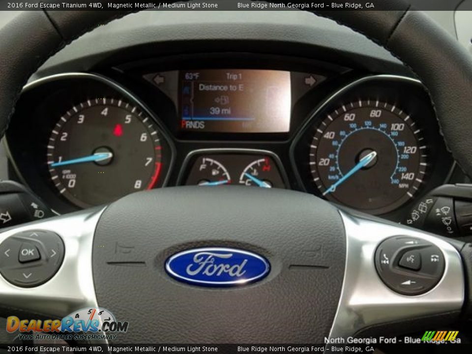 2016 Ford Escape Titanium 4WD Magnetic Metallic / Medium Light Stone Photo #18