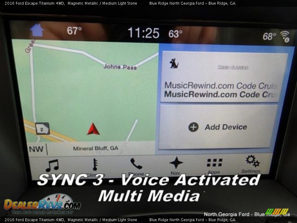 2016 Ford Escape Titanium 4WD Magnetic Metallic / Medium Light Stone Photo #21