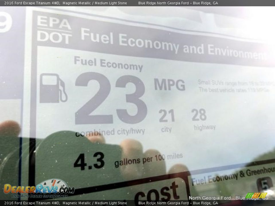 2016 Ford Escape Titanium 4WD Magnetic Metallic / Medium Light Stone Photo #27