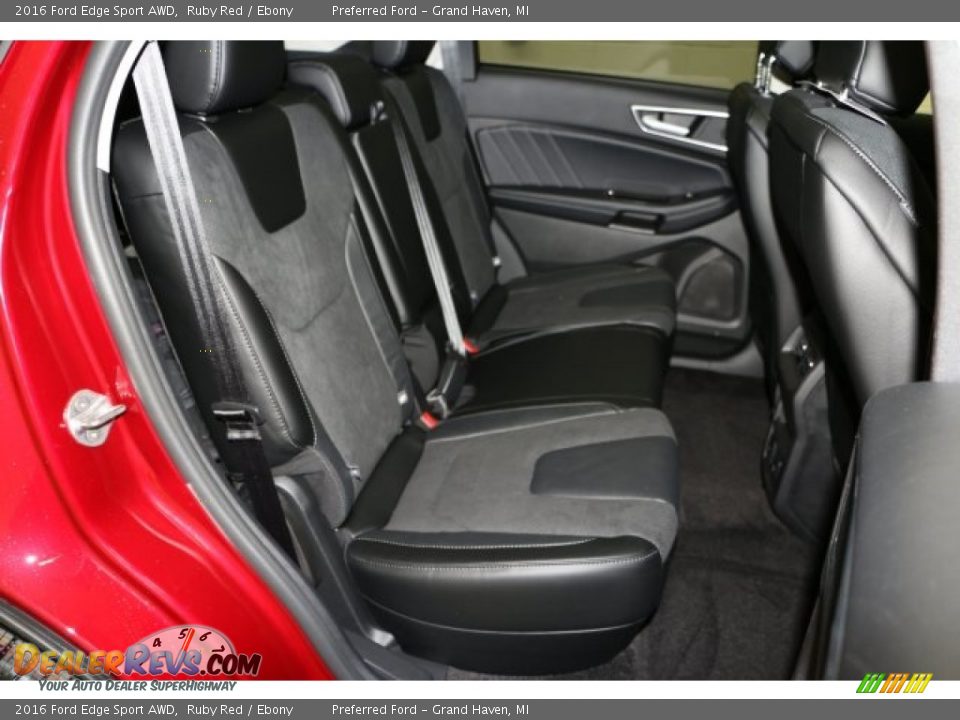 Rear Seat of 2016 Ford Edge Sport AWD Photo #12