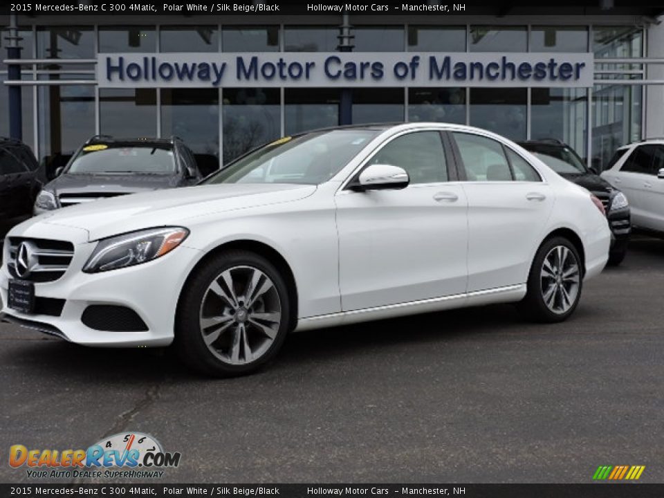 2015 Mercedes-Benz C 300 4Matic Polar White / Silk Beige/Black Photo #1