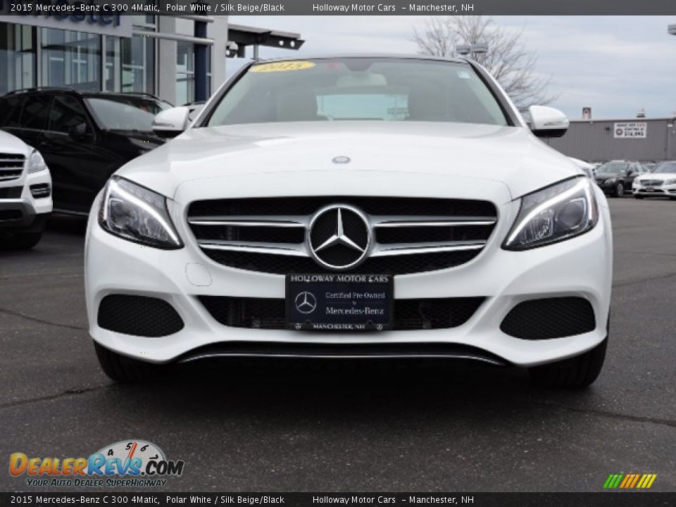 2015 Mercedes-Benz C 300 4Matic Polar White / Silk Beige/Black Photo #2