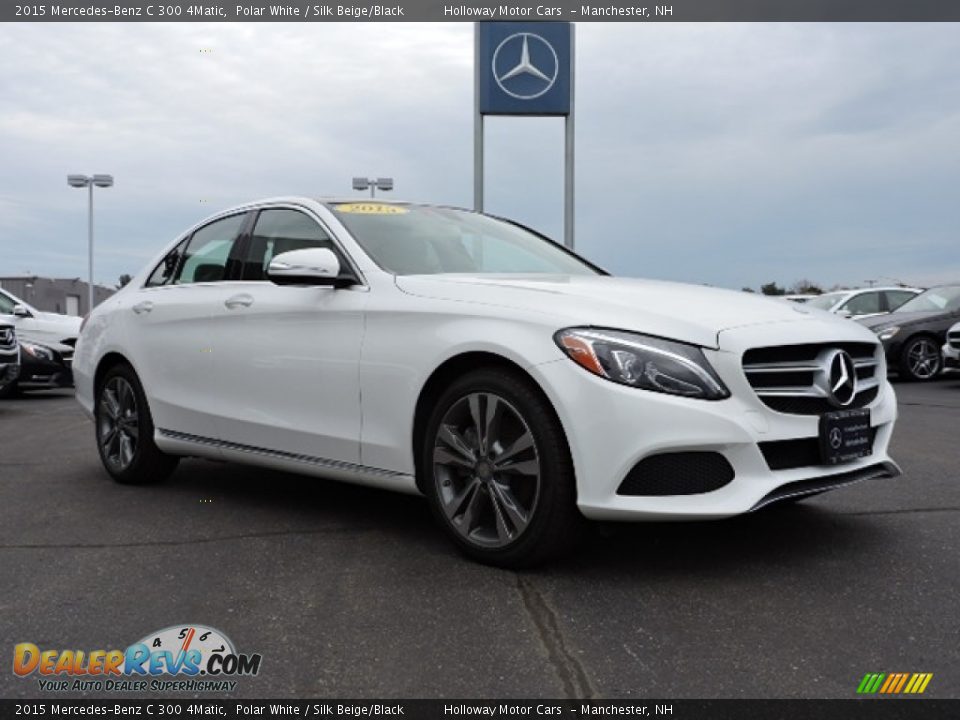 2015 Mercedes-Benz C 300 4Matic Polar White / Silk Beige/Black Photo #3