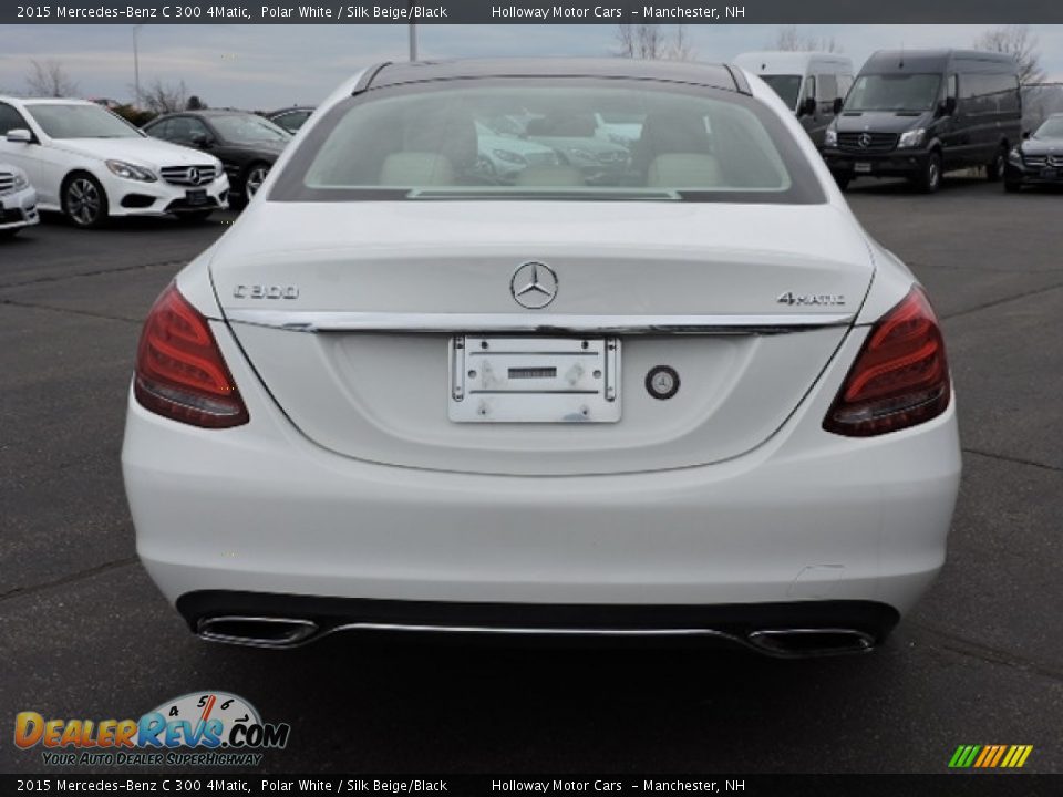 2015 Mercedes-Benz C 300 4Matic Polar White / Silk Beige/Black Photo #4