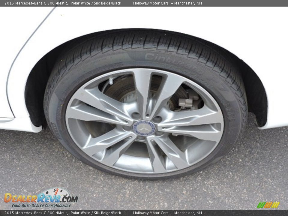 2015 Mercedes-Benz C 300 4Matic Polar White / Silk Beige/Black Photo #5