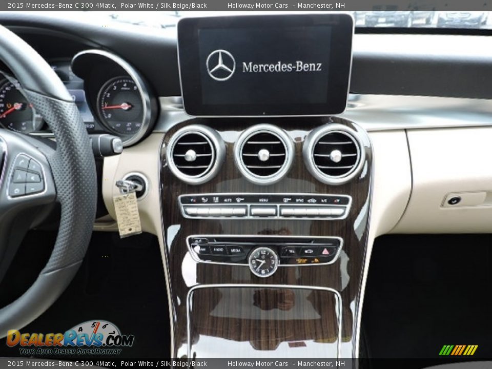 2015 Mercedes-Benz C 300 4Matic Polar White / Silk Beige/Black Photo #7