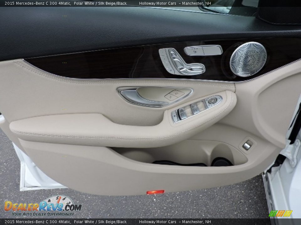 2015 Mercedes-Benz C 300 4Matic Polar White / Silk Beige/Black Photo #13