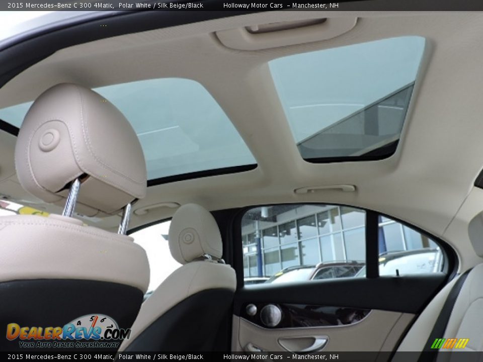 2015 Mercedes-Benz C 300 4Matic Polar White / Silk Beige/Black Photo #16