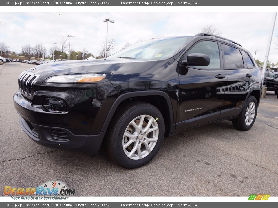 2016 Jeep Cherokee Sport Brilliant Black Crystal Pearl / Black Photo #1