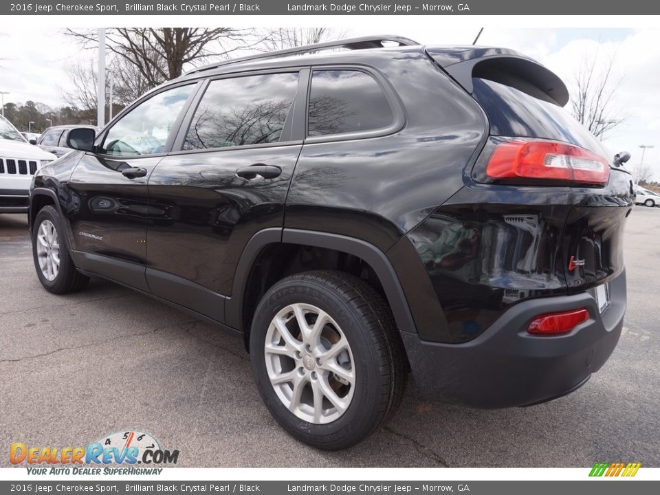 2016 Jeep Cherokee Sport Brilliant Black Crystal Pearl / Black Photo #2