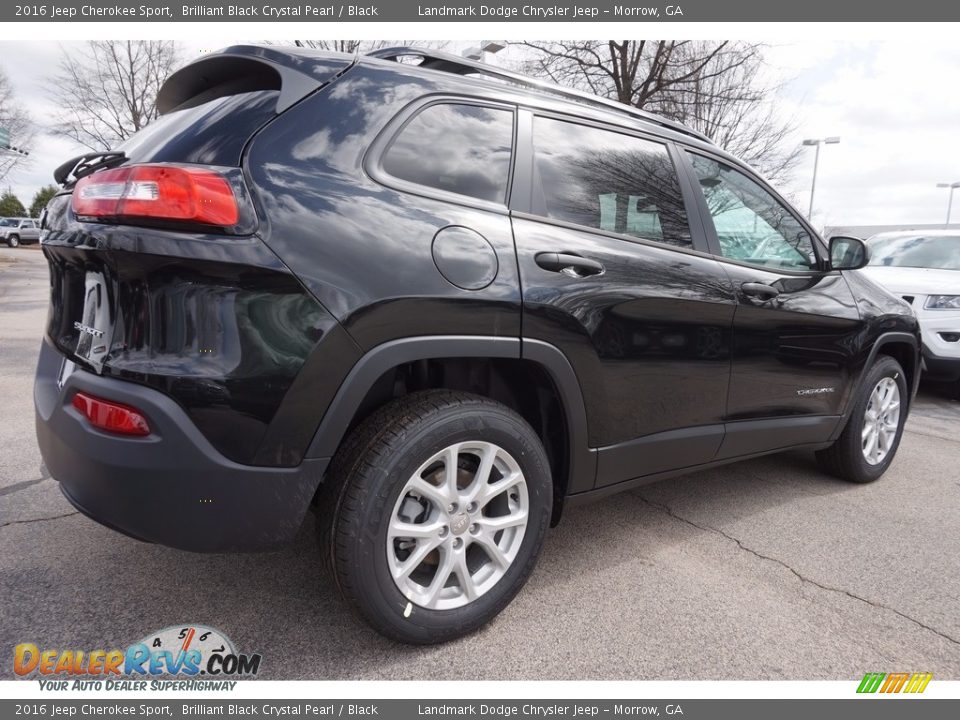 2016 Jeep Cherokee Sport Brilliant Black Crystal Pearl / Black Photo #3