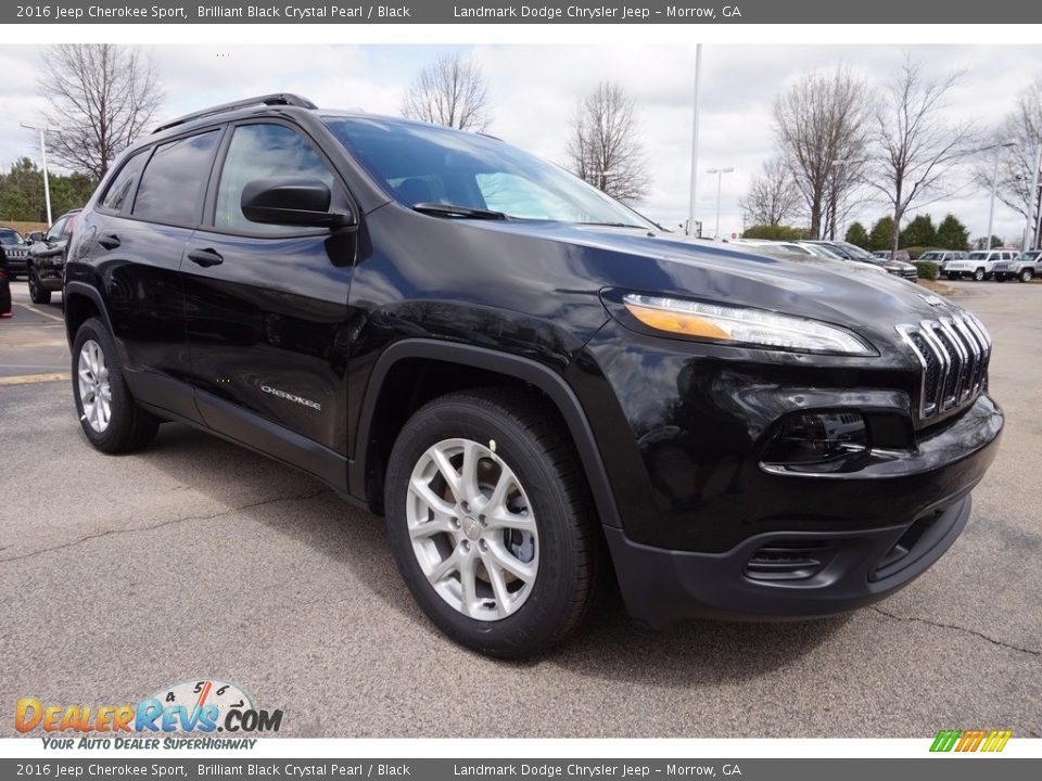 2016 Jeep Cherokee Sport Brilliant Black Crystal Pearl / Black Photo #4