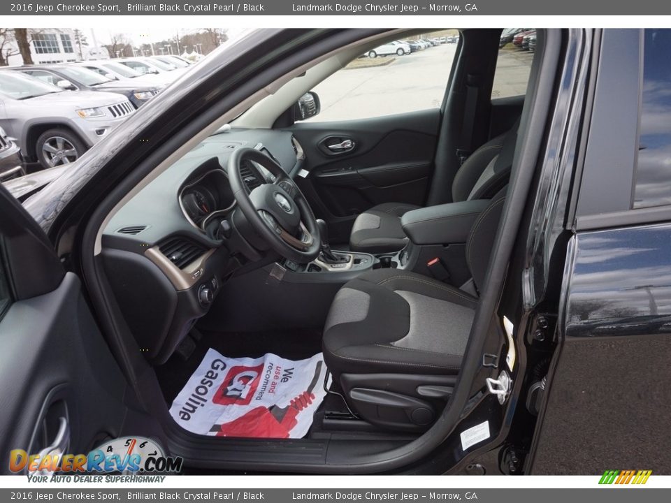 2016 Jeep Cherokee Sport Brilliant Black Crystal Pearl / Black Photo #6