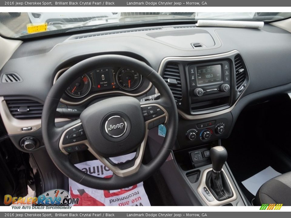 2016 Jeep Cherokee Sport Brilliant Black Crystal Pearl / Black Photo #7