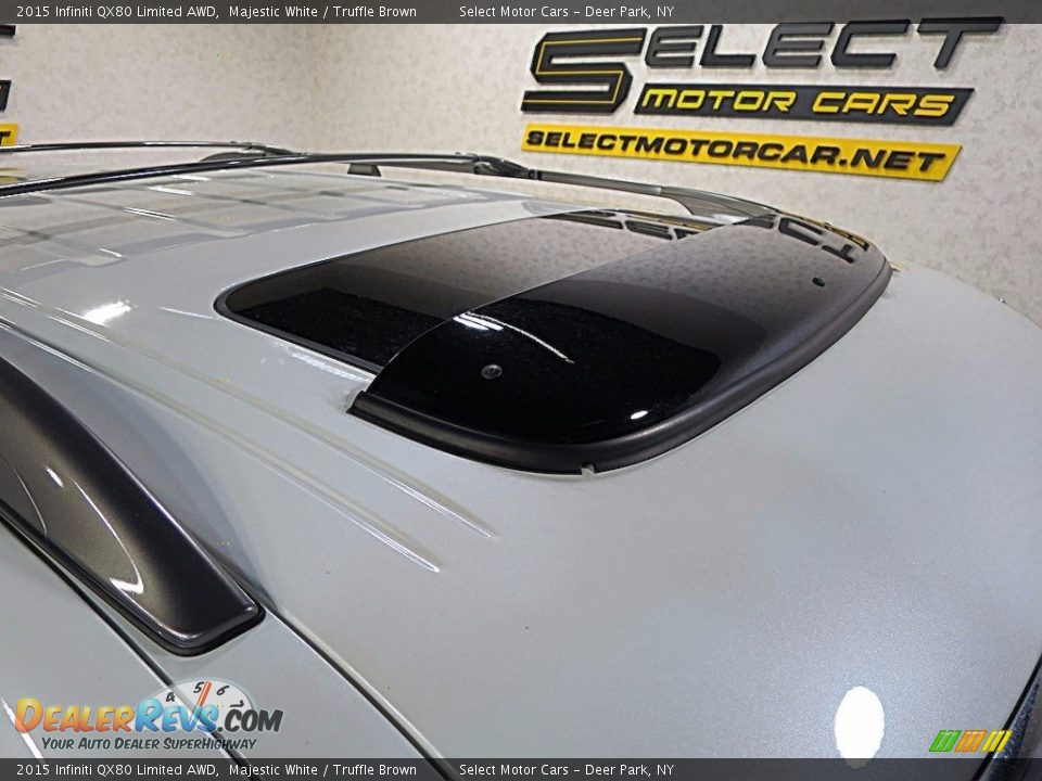2015 Infiniti QX80 Limited AWD Majestic White / Truffle Brown Photo #7